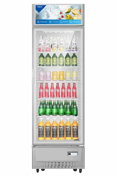 Tủ Mát AQUA AQS-AF340S 235 Lít (Có Hộp Đèn, Sưởi Kính)