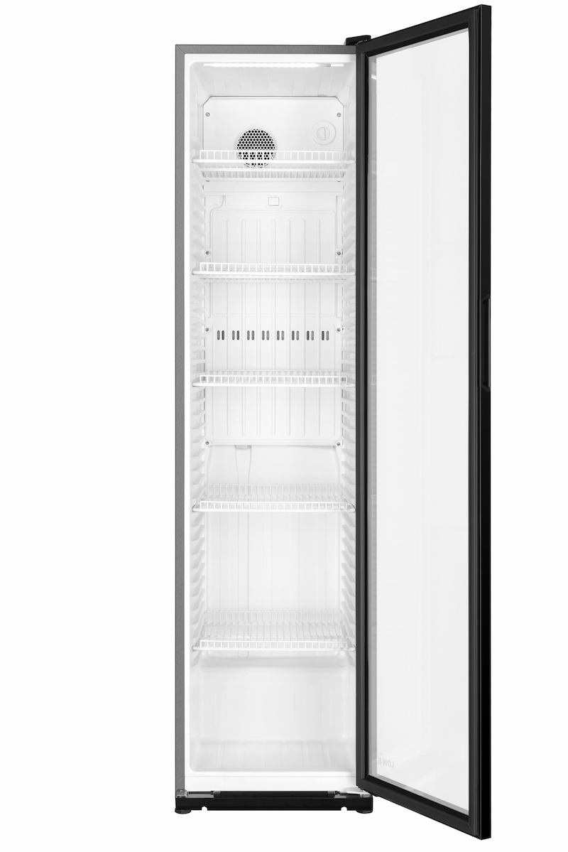 Tủ Mát AQUA AQS-AF410N 265 Lít (Màu Đen, Kính Low-E, 5 Khay)