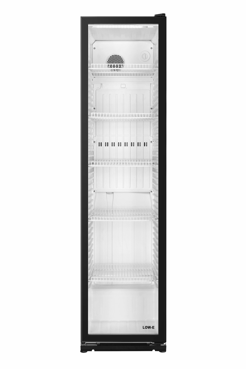 Tủ Mát AQUA AQS-AF410N 265 Lít (Màu Đen, Kính Low-E, 5 Khay)